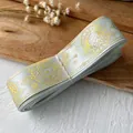 Blue and silver gradient ribbon with gold foil celestial patterns for DIY crafts - Mint Green With Gold Accents The "magic Bottle" Measures 4.5 Meters Long And Approximately 2.5 Centimeters Wide.
