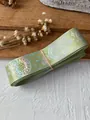 Grass green holographic ribbon with mystical geometric star patterns for DIY crafts - A Pale Green Plain Silver "magic Bottle" 4.5 Meters Long And Approximately 2.5 Cm Wide.