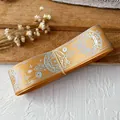 Golden galaxy ribbon with silver moon and star prints for DIY handmade crafts - Orange-colored Plain Silver "magic Bottle" 4.5 Meters Long Approximately 2.5 Cm Wide