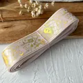 Rosa Band mit goldenem Kaninchen und Pokermuster für DIY-Bastelprojekte - Hellrosa Gold