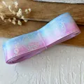 Gradient magic potion ribbon with silver laser star patterns for DIY crafts - A Plain Silver Powder Blue Bottle Measuring 4.5 Meters Long And Approximately 2.5 Cm Wide.