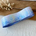 Holographic blue and purple gradient ribbon with magical star patterns for DIY crafts - A Plain Silver Purple-blue "magic Heaven Bottle" 4.5 Meters Long And Approximately 2.5 Cm Wide.