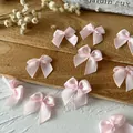 Rosa Satinbandschleifen für DIY-Haarschmuck und handgefertigte Kleidungsdekorationen - Breite Schleife / 10 Stück/Packung (Bandbreite 1 cm) / Rosa