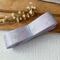 Lavender satin ribbon with silver star pattern for DIY handmade bow crafts - The Light Purple Plain Silver "magic Bottle" Is 18 Meters Long And Approximately 2.5 Cm Wide.