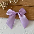 Handgefertigte lavendelfarbene Satinschleife für Haarschmuck und DIY-Geschenkdeko - Schleife / 4 Stück/Packung (Bandbreite 2,5 cm) / Lila