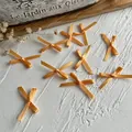 Handgefertigte kleine orangefarbene Satinschleifen für Haarschmuck und Geschenkboxen - Mini-Schleife / 10 Stück/Packung (Bandbreite 0,3 cm) / Orange