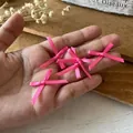 Fünf handgefertigte rosa 2,5 cm Satin-Schleifen für Haarschmuck und DIY-Kleidung - Mini-Schleife / 10 Stück/Packung (0.3cm Bandbreite) / Smaragdgrün