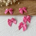 Fünf handgefertigte rosa Satin-Schleifen für DIY-Haarschmuck und Bastelarbeiten - Breite Schleife / 10 Stück/Packung (1cm Bandbreite) / Hellgrün