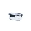 Contenitore alimentare trasparente con clip nere e guarnizione ermetica per frigorifero - Contenitore 800ML (Senza Divisione) / Trasparente / Fibbia Nera