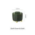 Rotating makeup brush organizer in dark green with gold trim and diamond pattern - Dark Green (No Lid) Rotating