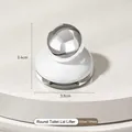 Silver spherical toilet lid lifter with suction cup base, 3.4cm height in chrome finish - Ball Lid Lifter / 1 Piece / White Silver