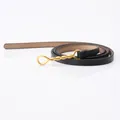 Women's minimalist black leather waist belt with elegant gold twisted metal buckle - Black (794#)
