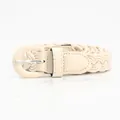 Ceinture tressée en corde de cire blanc cassé avec boucle bohème pour robes - Beige