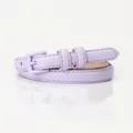 Cintura sottile in pelle lavanda da donna con fibbia coordinata per la moda estiva chic - Viola