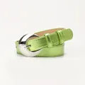 Cinturón mujer verde metalizado con hebilla grande de luna plateada en estilo de moda Y2K - Verde