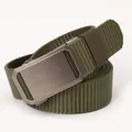 Army green nylon tactical belt with matte gunmetal alloy buckle for outdoor sports - 3.5cm x 125cm / Army Green