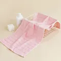 Soft pink checkered cotton face towel with absorbent textured fabric for home use - 72x34cm / Pink Plaid