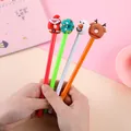 Set of 4 Christmas donut gel pens with Santa, reindeer, and snowman cartoon characters - Christmas Donut Mixed Colors (K08)