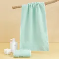 Thick mint green cotton towels with wavy texture, soft absorbent face towels set - 74*34cm / Green