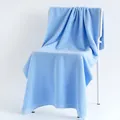 Premium soft cotton bath towel in light blue color with high absorption texture - Plain Weave / Light Blue