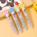 Set di 4 penne a sfera retrattili a 10 colori con paillettes lunari e icone carine - Stile Luna Paillettes