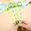 Lot de 4 stylos à gel avocat mignons avec capuchons pailletés pour une écriture douce - Style Paillettes Avocat