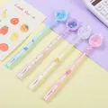 Lot de stylos gel papillon pastel avec globes à paillettes en forme de cœur sur le dessus - Style Paillettes Licorne
