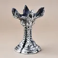 Three-headed dragon claw resin stand with metallic finish for crystal ball display - Silver Black Three-Claw Dragon Base (Four-Finger Dragon)