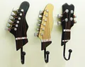 Juego de 3 percheros de pared con diseño de guitarra para decoración musical - Predeterminado