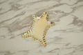 Europäische Keramik-Schmuckschale mit Zebramuster, Goldrand und Tierform-Design - Gold Weiß Zebra / Gold
