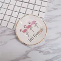 Nordische Keramik-Schmuckschale mit rosa Flamingos und Goldrand zur Aufbewahrung von Schmuck - Flamingo