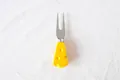Mini fourchette à fromage avec manche design et dents en acier inoxydable - Brochette à deux dents