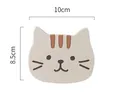 Cartoon calico cat silicone coaster measuring 10cm by 8.5cm with heat insulation - Orange Tabby Cat