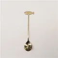 Cucchiaio miscelatore in metallo dorato a forma di pesce per caffè e dolci in stile nordico - Cucchiaio Pesce Modello C / Oro