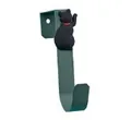 Dark green metal over-the-door hook featuring a cute black waving cat decorative motif - Black Cat