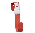 Japanese style red metal door hook featuring a cute 3D white cat silhouette - White Cat