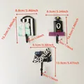 Detailed dimensions of Nordic decorative wall hooks featuring perfume and high heel designs - Fashion Elements Combination Style