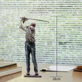 Artistic bronze golf player sculpture home decor, 38cm height for office desk - In-Swing Moment Style (B)