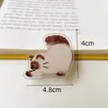 Cartoon Siamese cat acrylic clip for stationery, size 4.8cm x 4cm with hand-drawn style - Siamese Cat