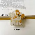 Cartoon Hund Acryl doppelseitiger Clip für Schreibwaren und Papierorganisation - Fröhlicher Welpe