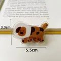 Süße Hunde Cartoon Acryl Papierklammer mit Schutzkragen Design, Größe 5.5cm x 3.3cm - Hund mit Kragen