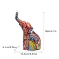 Guide des dimensions détaillées pour sculpture d'éléphant graffiti en résine de 17cm - Éléphant Graffiti