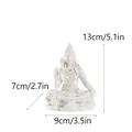 Statua di Shiva in resina bianca scultura divinità indiana arredamento 13 cm - Piccolo / Lord Shiva Piccolo