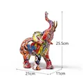 Graffiti elephant sculpture in resin, colorful street art home decor piece - Graffiti Style / Large