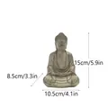 Statua di Buddha Zen in resina grigio antico, dimensioni 15 cm per la casa - Dhyana Mudra Piccolo