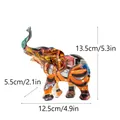 Detailed dimensions of a colorful pop art elephant statue in vibrant resin finish - Graffiti Elephant