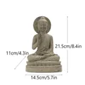 Statua di Buddha Zen in posa meditativa per arredamento, resina, altezza 21,5 cm - Dharmachakra Mudra Piccolo