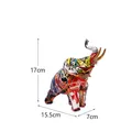 Graffiti elephant figurine with vibrant colors and gold tusks, resin art ornament - Graffiti Style / Medium