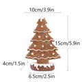 Gingerbread Christmas tree resin desktop ornament with colorful dots and snow cap - Dark Brown