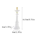 Regina degli scacchi in resina bianca opaca con corona dorata, altezza 14,5 cm decoro - Regina Bianca